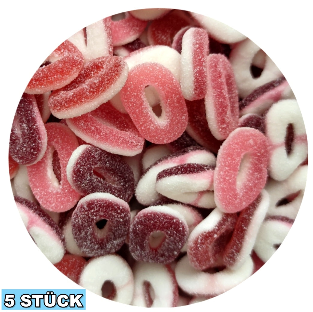 Rote Frucht Ringe (5x)