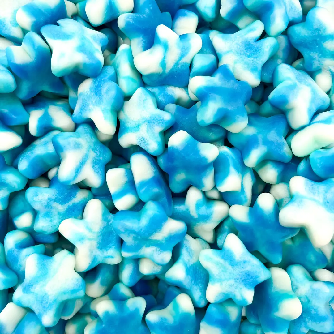 Dulceplus Blaue Jelly Twist Stars Halal Fruchtgummis 1 kg