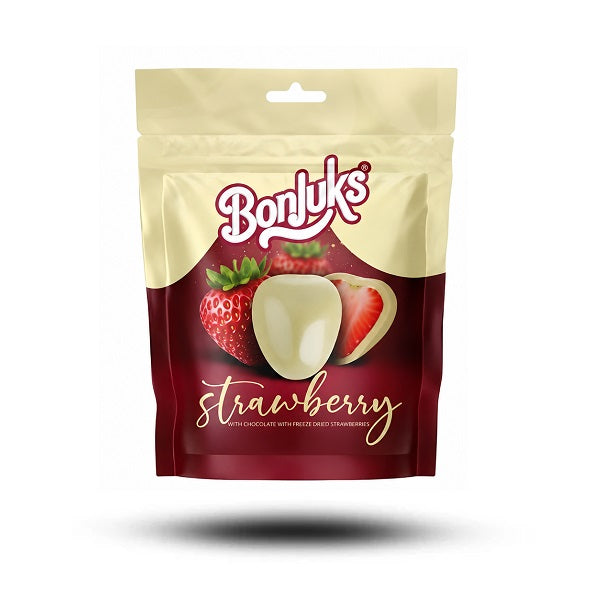 Bonjuks Freeze Dried Strawberry White Chocolate 80g