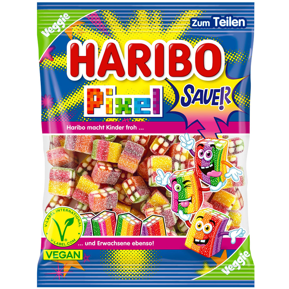 Haribo Pixel FIZZ 70 g Vegan