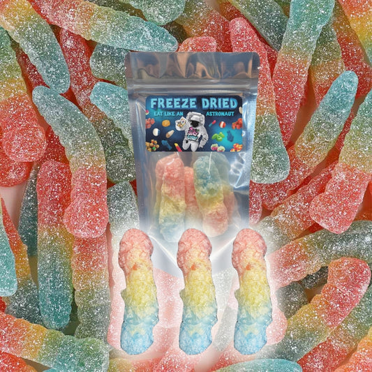 Gefriergetrocknete Süßigkeiten Würmer Freeze Dried Candy
