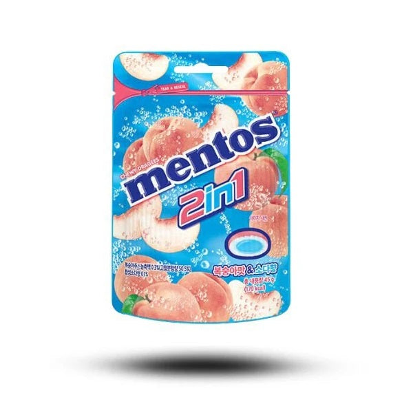 MENTOS 2IN1 PEACH SODA FLAVOR 45 g (Asien)
