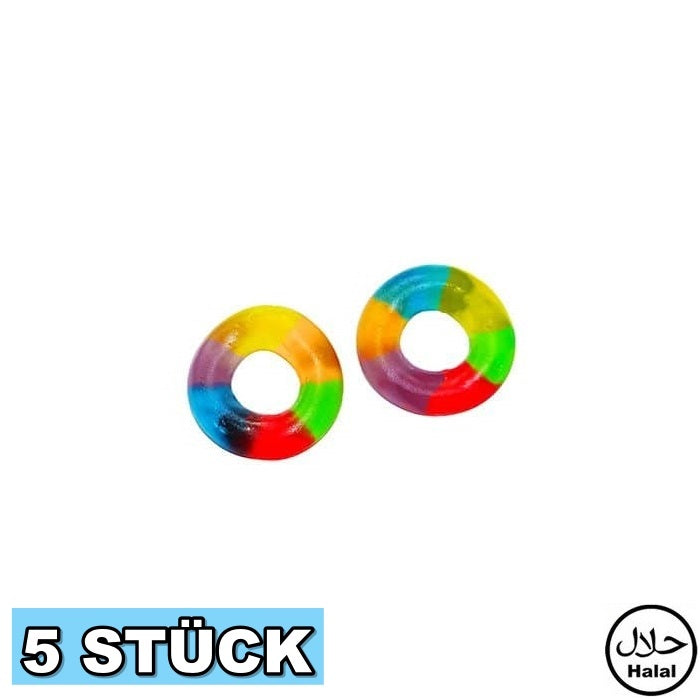 Regenbogen Jelly Ringe (5x)
