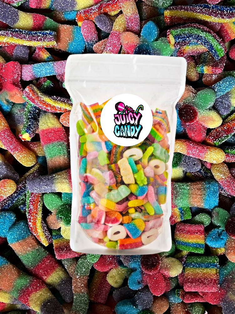 Regenbogen Süßigkeiten Mix | Fruchtgummi Mix | Bunte Tüte | Gemischte Tüte | | Süßigkeiten aus aller Welt