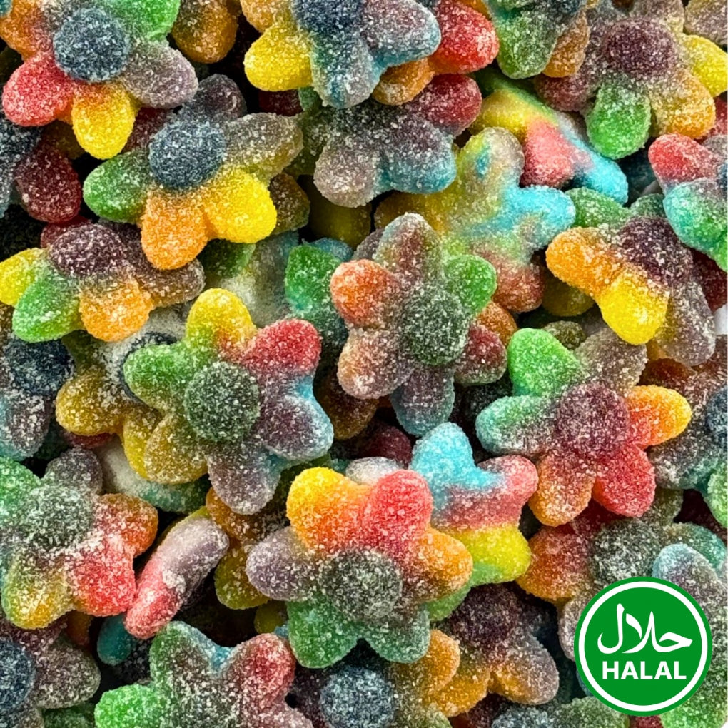 Gezuckerte Regenbogen Blumen Halal