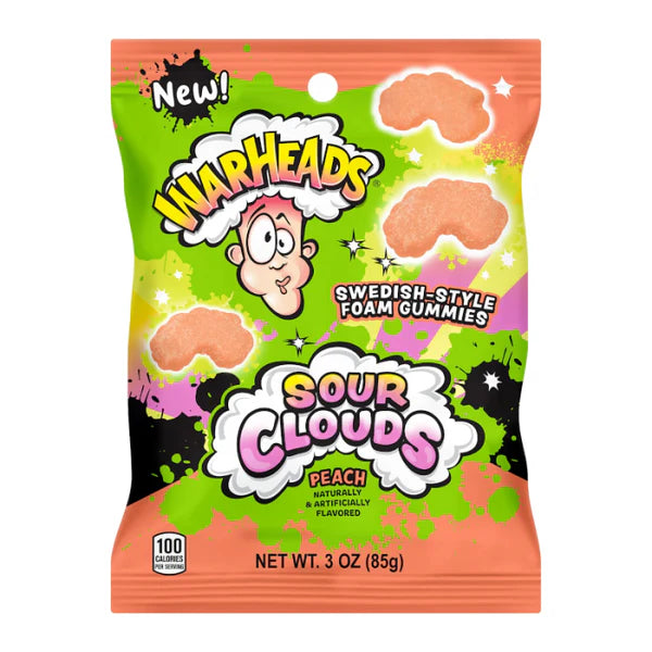 Warheads Peach Sour Clouds 85 g