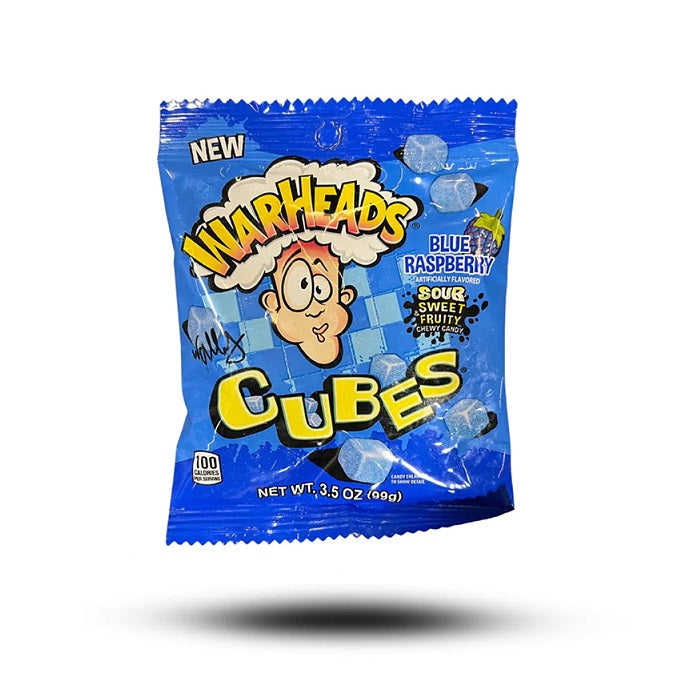 Warheads Blue Raspberry Cubes 99g