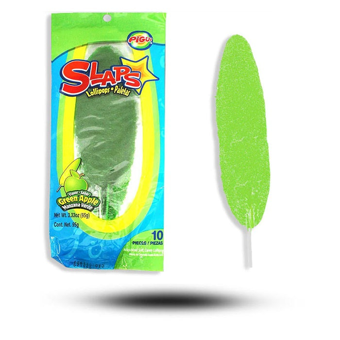 Pigui Slaps Lollipops Apple | Amerikanische Süßigkeiten | Süßigkeiten aus aller Welt | Mexikanische Süßigkeiten