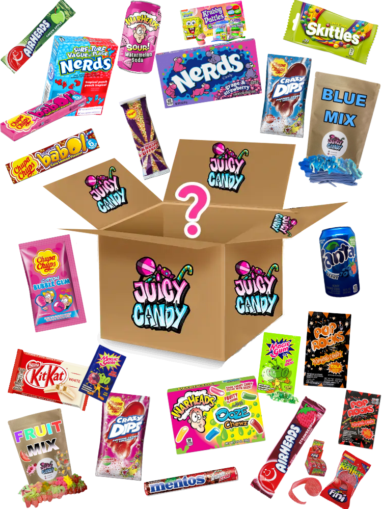 Süßigkeiten Box | Candy Mystery Box | XL Süßigkeiten Box | Candy Box | Candy Mystery Box Blau | Süßigkeiten aus aller Welt | Amerikanische Süßigkeiten