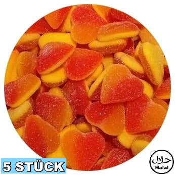 Pfirsich Herzen (5x)