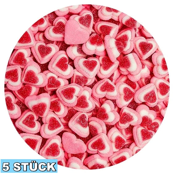 Erdbeer Herzen (5x)