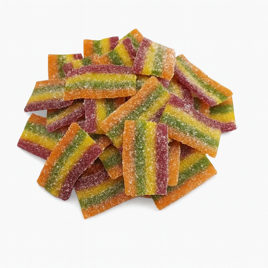 Mini Regenbogen Bänder | Süßigkeiten Tüte (350g)