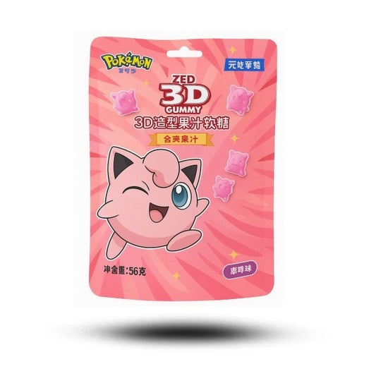 Pokemon Juice 3D Gummy Candy Strawberry Flavor 56g (Asien)