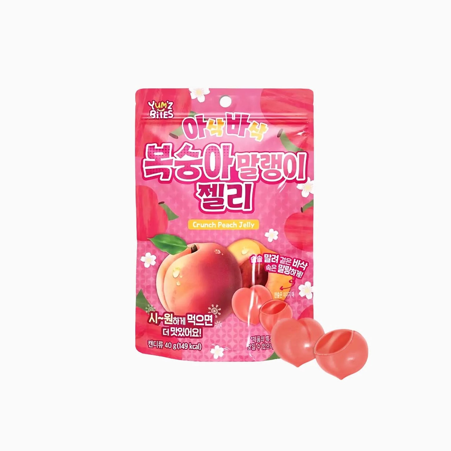 Yumz Crunch Peach Jelly Gummy 40 g (Asien)