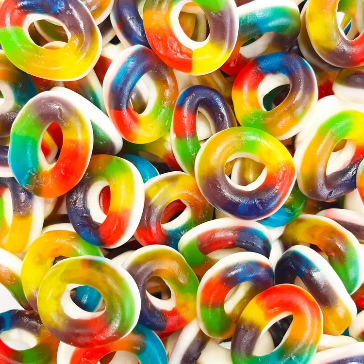 Dulceplus Regenbogen Jelly Ringe Halal Fruchtgummis 1 kg