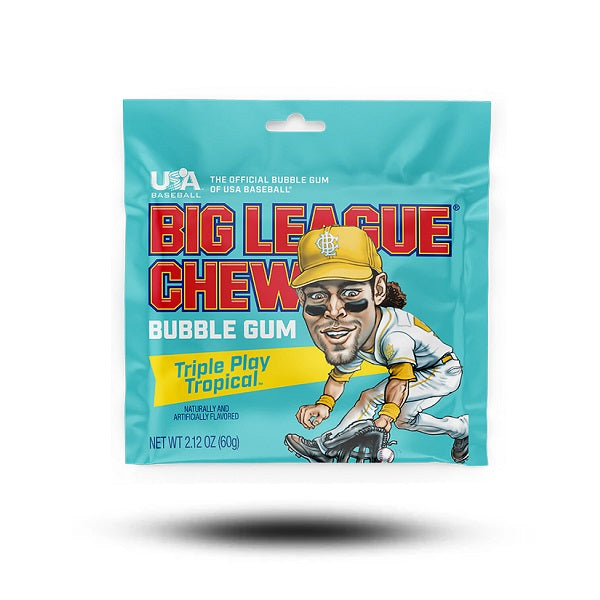 Big League Chew Bubble Gum Triple Play Tropical 60g