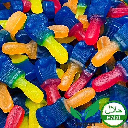 Bunte Pinsel | Süßigkeiten Tüte Halal/Vegan (350g)