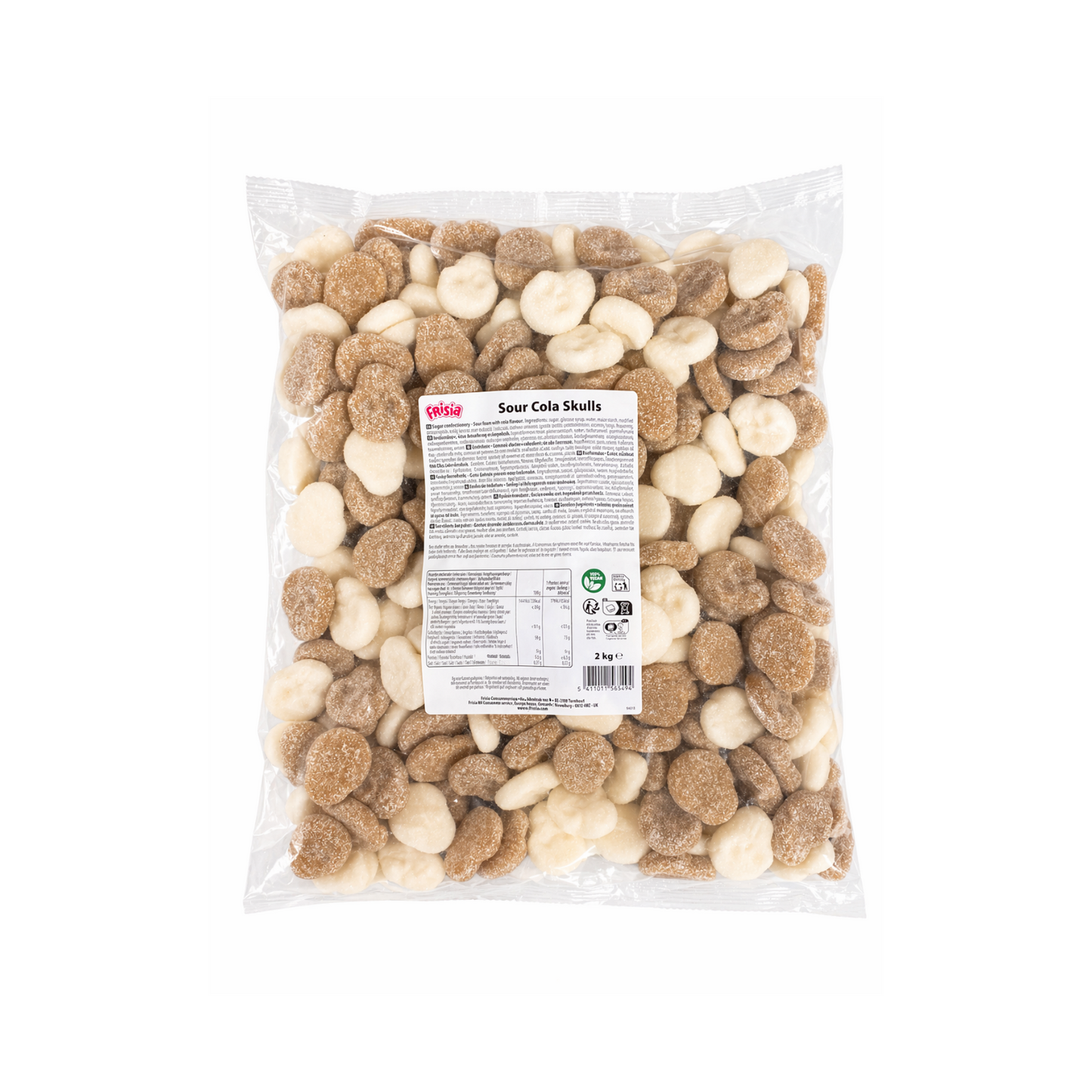 Frisia Sour Cola Schädel Fruchtgummis Halal/Vegan 2 kg