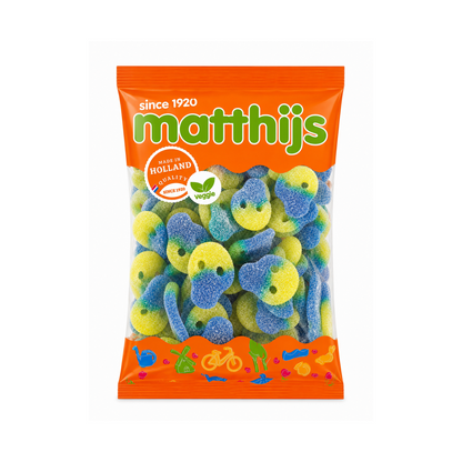 Matthijs Blaubeer Zitrone Totenkopf Fruchtgummis Halal/Vegan 800 g