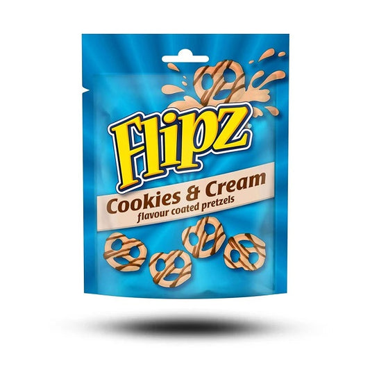 FLIPZ 90 GR COOKIES & CREAM SCHOKOLADE PRETZELS