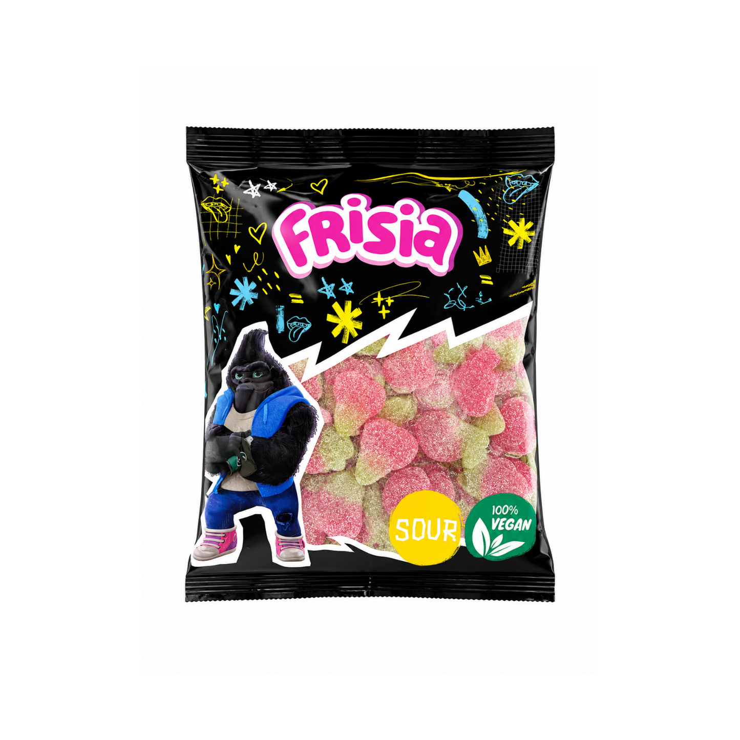 Frisia Sour Kirschen Halal/Vegan Fruchtgummis 1,25 kg
