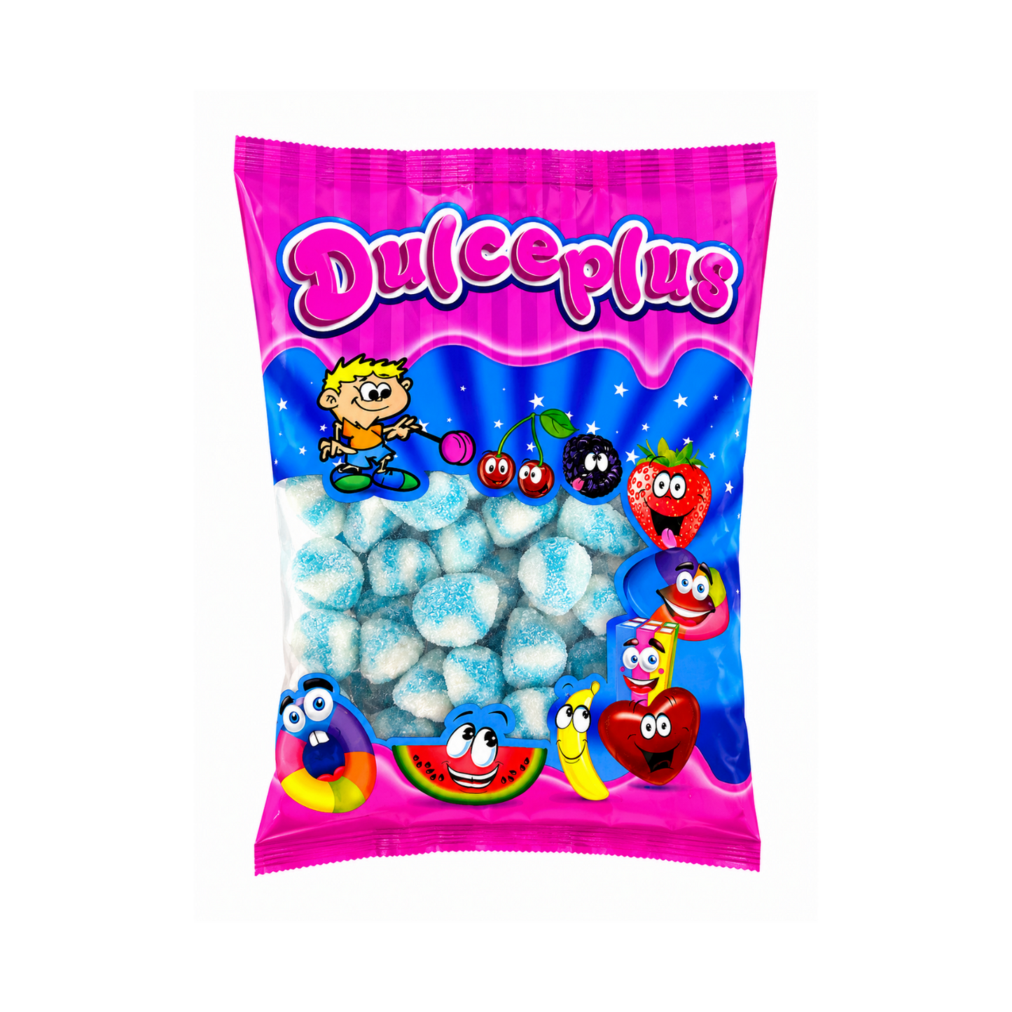 Dulceplus Gezuckerte Blaue Kisses Halal Fruchtgummis 1 kg