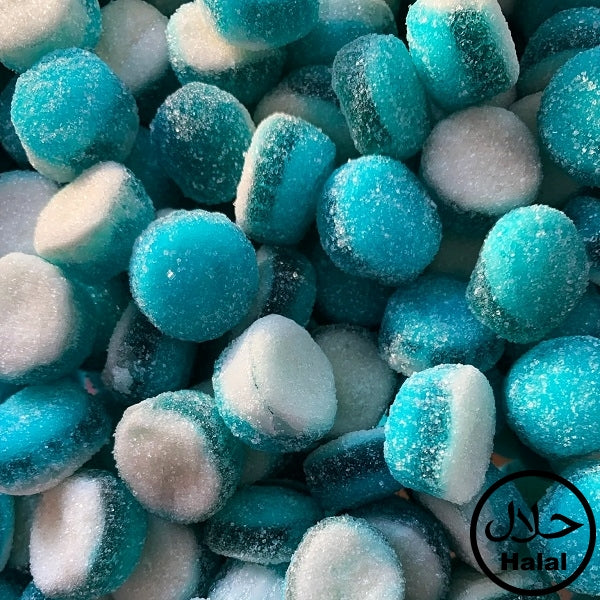 Blaue Schaum Himbeeren | Halal Süßigkeiten Tüte (350g)