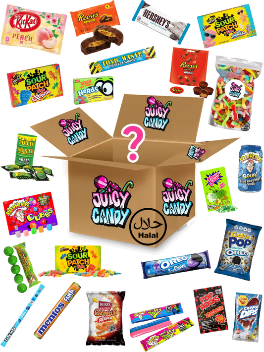 Halal Süßigkeiten Box | Halal Candy Mystery Box | Halal Süßigkeiten Überraschungsbox | Halal Süßigkeiten aus aller Welt