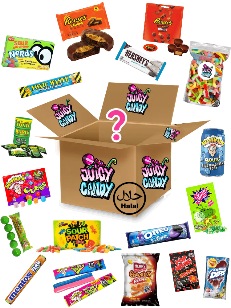 Halal Süßigkeiten Box | Halal Candy Mystery Box | Halal Süßigkeiten Überraschungsbox | Halal Süßigkeiten aus aller Welt