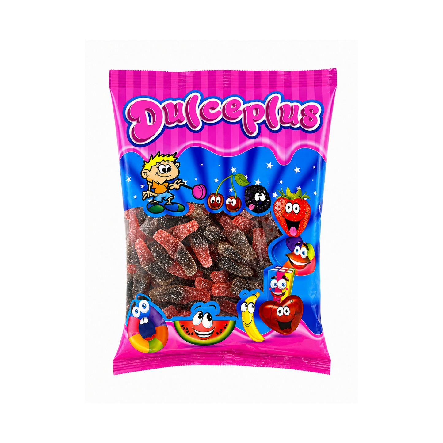Dulceplus Kirsch Cola Flaschen Halal Fruchtgummis 1 kg