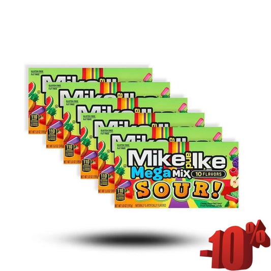 Mike & Ike Sour Mega Mix Bundle (6 Stück)
