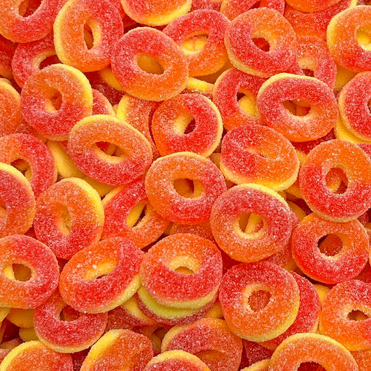 Mini Pfirsichringe | Süßigkeiten Tüte (350g)