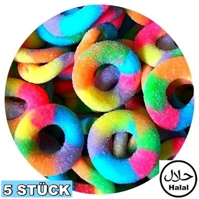 Regenbogen Ringe (5x)