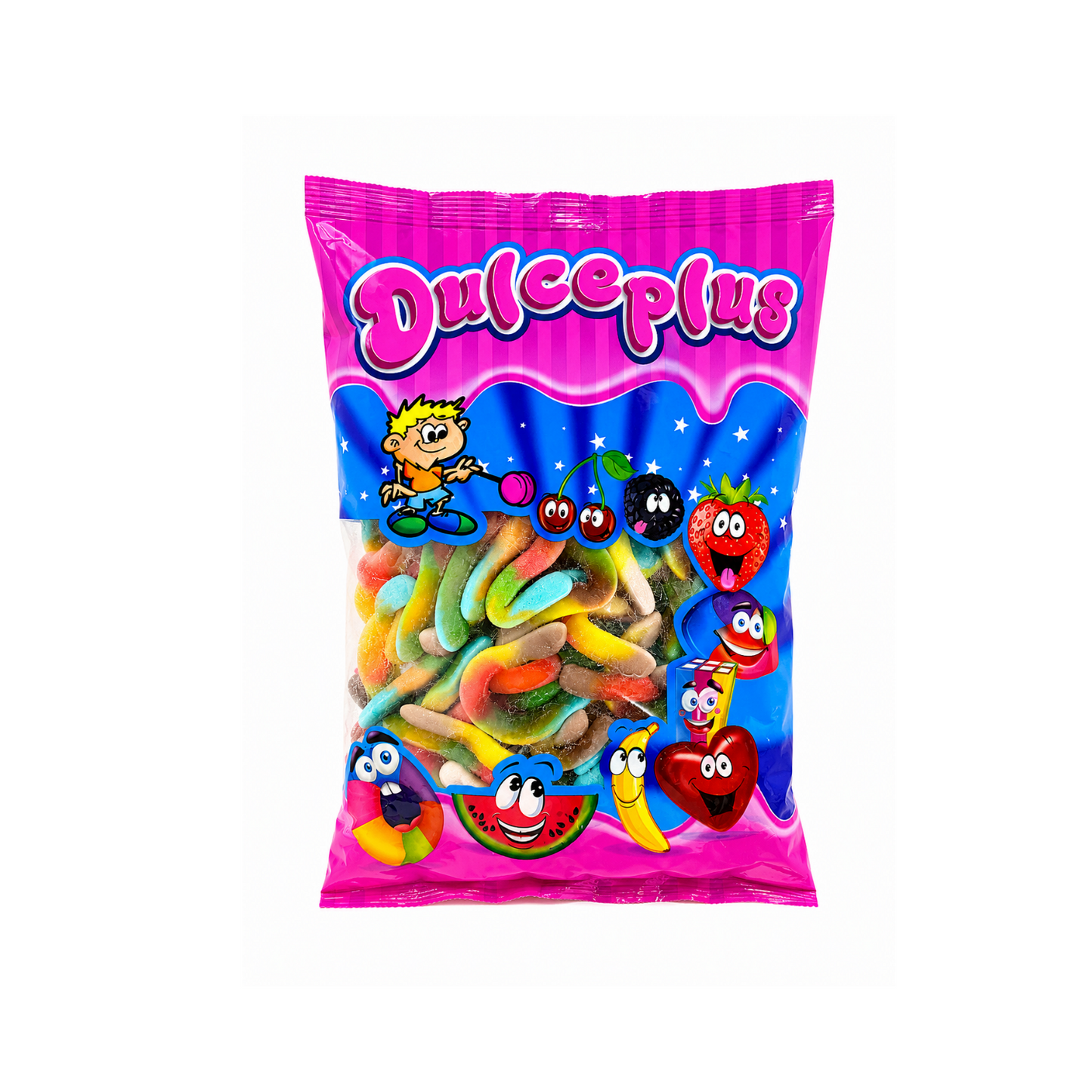 Dulceplus Regenbogen Würmer Halal Fruchtgummis 1 kg