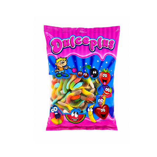 Dulceplus Regenbogen Würmer Halal Fruchtgummis 1 kg