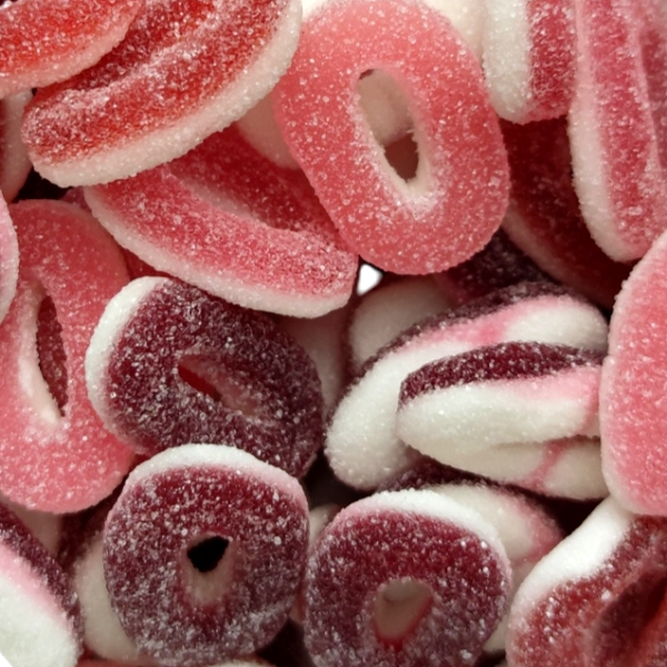 Rote Frucht Ringe | Süßigkeiten Tüte (450g)