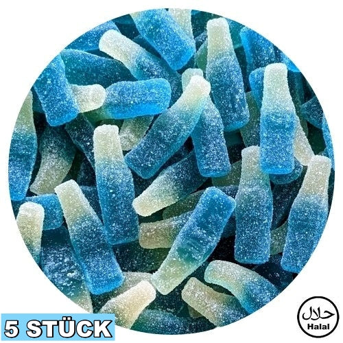 Saure blaue Himbeer Flaschen (5x)