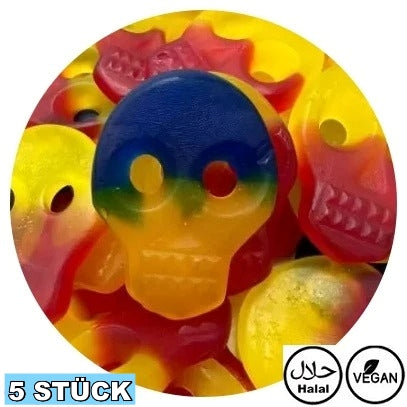 Bunte Totenköpfe (5x)