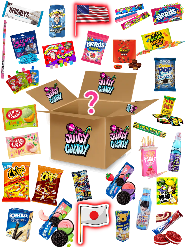 Japanische & Amerikanische Süßigkeiten Box XXL | Überraschungsbox