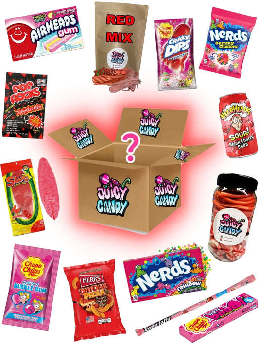 Süßigkeiten Box | Candy Mystery Box | Süßigkeiten Box Rot | Candy Box | Candy Mystery Box Rot | Süßigkeiten aus aller Welt
