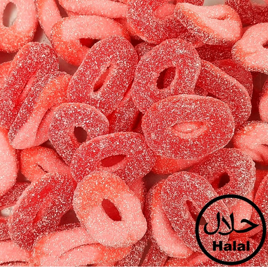 Erdbeer Ringe | Halal Süßigkeiten Tüte (350g)