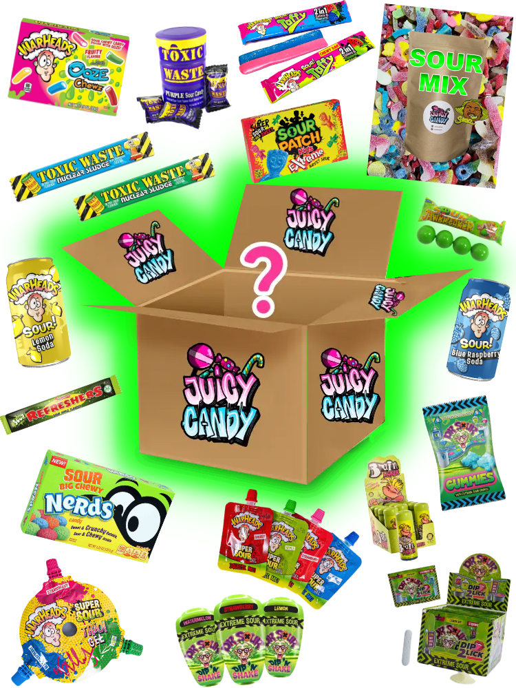 Saure Süßigkeiten Box | Süßigkeiten Mystery Box Sauer | Süßigkeiten Überraschungsbox
