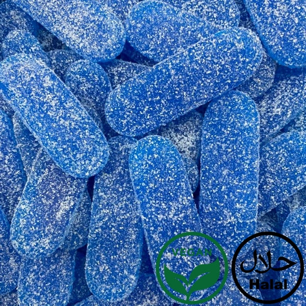 Saure Blaue Zungen | Süßigkeiten Tüte Halal/Vegan (350g)