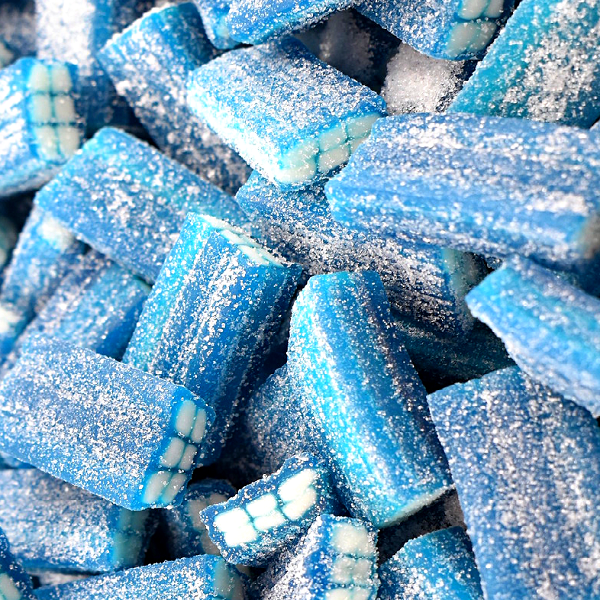 Sour Blue Raspberry Bricks | Süßigkeiten Tüte (450g)