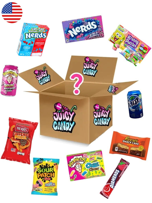 Süßigkeiten Box | Candy Mystery Box | XL Süßigkeiten Box | Candy Box | Candy Mystery Box Blau | Süßigkeiten aus aller Welt | Amerikanische Süßigkeiten