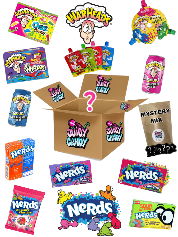 Warheads x Nerds Süßigkeiten Box | Süßigkeiten Mystery Box | Süßigkeiten Überraschungsbox