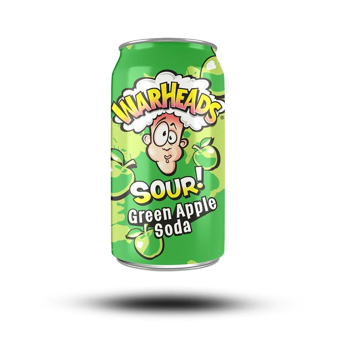 Warheads Sour Green Apple Soda | Amerikanische Süßigkeiten | Süßigkeiten aus aller Welt