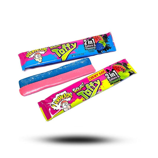 Warheads Taffy Chewy Bar 2 in 1 | Amerikanische Süßigkeiten | Süßigkeiten aus aller Welt