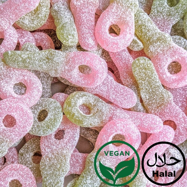 Saure Wassermelonen Schnuller | Süßigkeiten Tüte Halal/Vegan (450g)